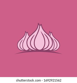 Garlic vector icon illustration design template