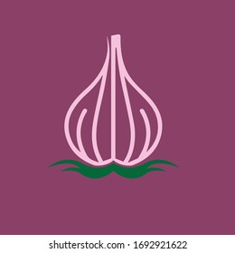 Garlic vector icon illustration design template