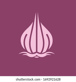 Garlic vector icon illustration design template