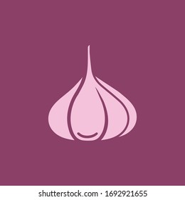 Plantilla de diseño de ilustración de icono de vector de ajo