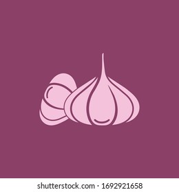 Garlic vector icon illustration design template