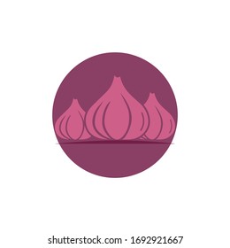 Garlic vector icon illustration design template