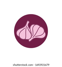 Garlic vector icon illustration design template