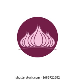 Garlic vector icon illustration design template