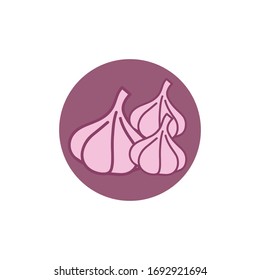 Symbolvorlage für die Vektorillustration von Knoblauch