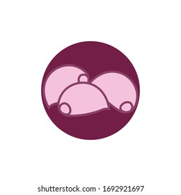 Plantilla de diseño de ilustración de icono de vector de ajo