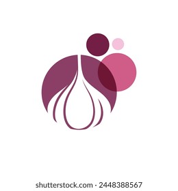 Icono de Vector de ajo ilustración diseño Plantilla