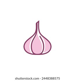 Garlic vector icon illustration design template