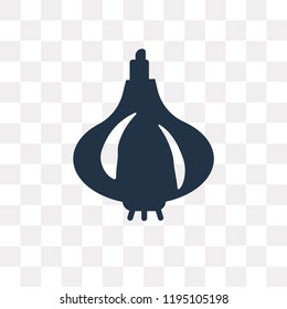 Garlic vector icon isolated on transparent background, Garlic transparency concept can be used web and mobile