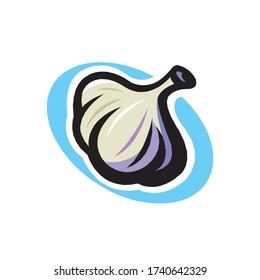 Garlic vector illustration isolated on a white background in EPS10