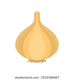 garlic vector illustration isolated on white background, Natural healthy food and diet. Vegetarian product.