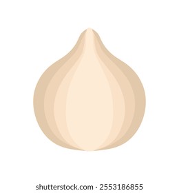 garlic vector illustration isolated on white background, Natural healthy food and diet. Vegetarian product.