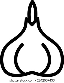 ilustración de garlic Vector en un fondo transparente. Símbolos de calidad superior. Iconos vectoriales de línea delgada para el diseño de conceptos y gráficos. 
