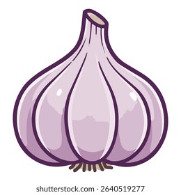 Garlic vector illustration, simple design