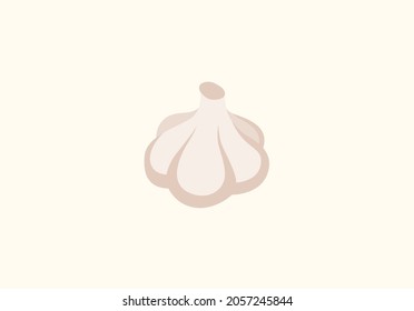 Ilustración de icono aislado del vector de ajo