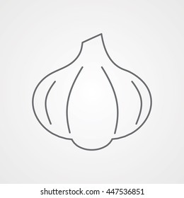 Garlic Vector Line Icon. Eps.-10.