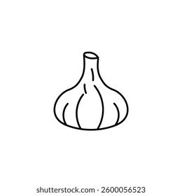 Garlic vector line icon icons design