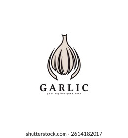 Garlic vector logo design concept illustration idea