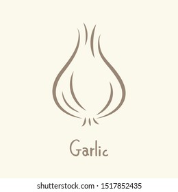 Garlic vector. Garlic logo design. Garlic symbol. wallpaper. free space for text.