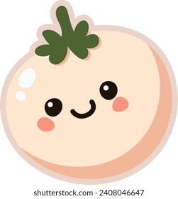 Garlic vector vegetable illustration with cute personality