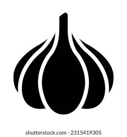 Garlic, Vegetable Flat Icon Logo Illustration. Vegetable Icon-set. Suitable For Web Design, Logo, App.