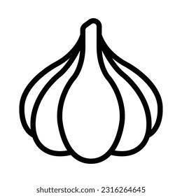 Garlic, Vegetable Flat Icon Logo Illustration. Vegetable Icon-set. Suitable For Web Design, Logo, App.