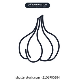garlic vegetable icon symbol template for graphic and web design collection logo vector illustration