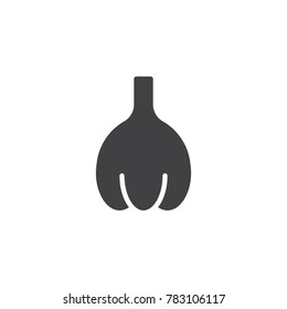 Garlic vegetable icon vector, filled flat sign, solid pictogram isolated on white. Symbol, logo illustration.
