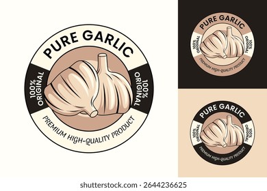 Garlic Vegetable Vector Illustration Design