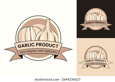 Garlic Vegetable Vector Illustration Design