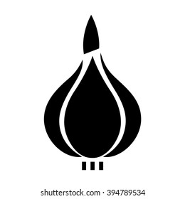 Garlic. Vegetables icon. Vector illustration.