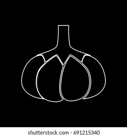 Garlic white icon .