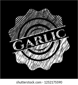 Garlic written with chalkboard texture