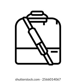 garment bag clothes care line icon vector. garment bag clothes care sign. isolated contour symbol black illustration