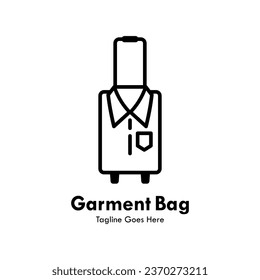 Ilustración del logotipo de diseño de la bolsa de prendas de vestir