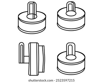 Garment bobbin items vector design