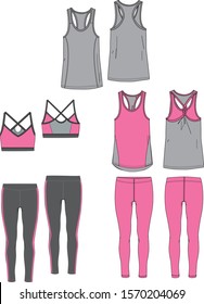 Garment Collection Women vector active sports