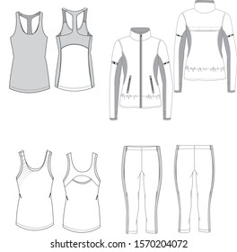 Garment Collection Women vector active sports