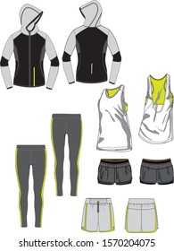 Garment Collection Women vector active sports