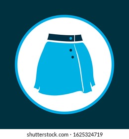 Garment icon colored symbol. Premium quality isolated short skirt element in trendy style.