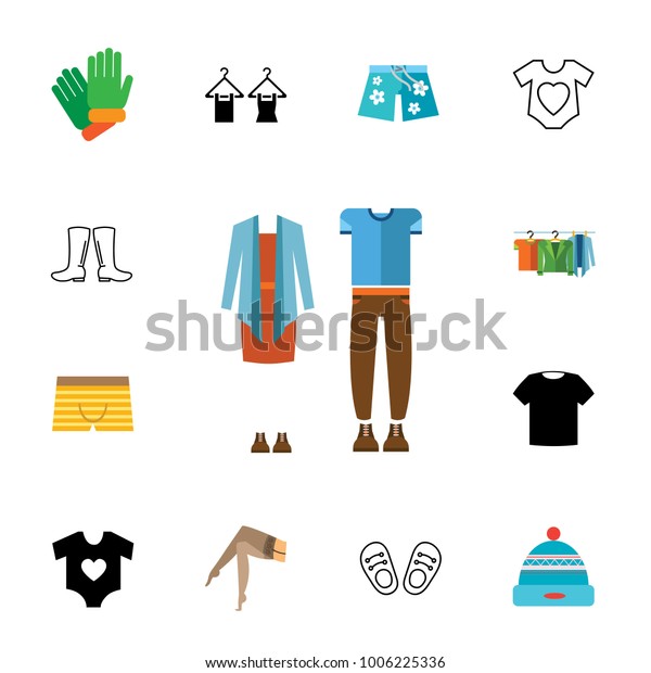 Garment Icon Set Stock Vector (Royalty Free) 1006225336 | Shutterstock