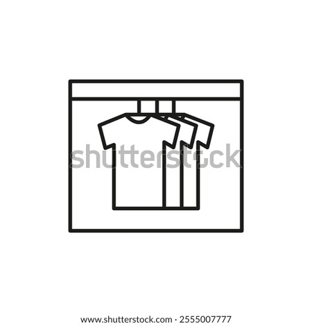 Garment icon Simple thin line flat symbol