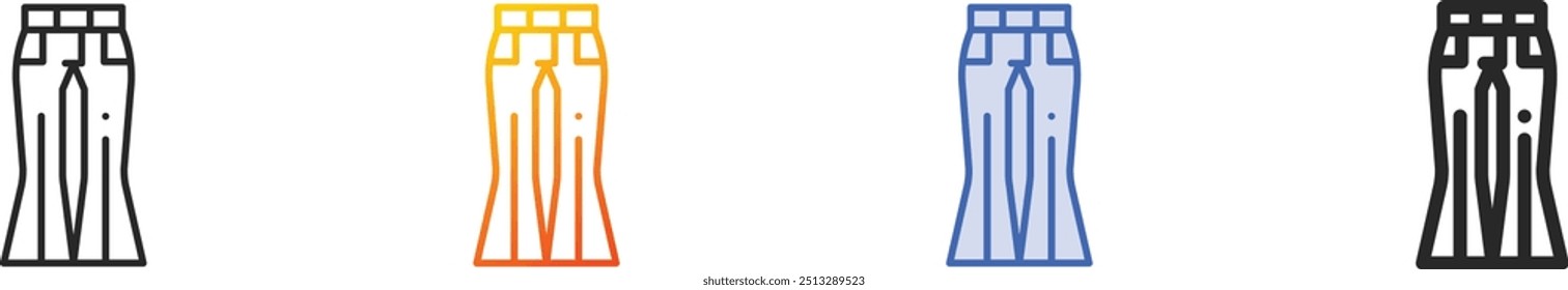 garment icon.Thin Linear, Gradient, Blue Stroke and bold Style Design Isolated On White Background