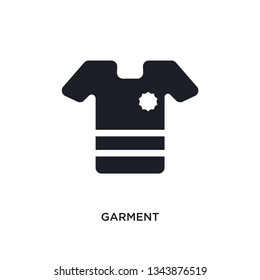 garment isolated icon. simple element illustration from sew concept icons. garment editable logo sign symbol design on white background. can be use for web and mobile