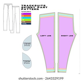 garment sewing jogger pant pattern, urban clothes pattern. different sizes, jogger pattern, Tracksuits sewing