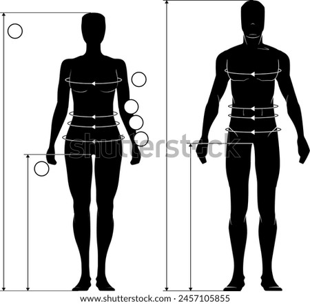 Garment Size Chart Vector Design