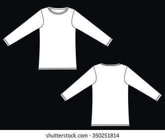 garment sketch long sleeved top