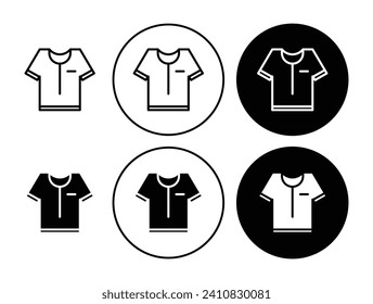 Garment Vector Illustration Set. Men Vest and Shirt Sign in Suitable for Apps and Websites UI Design style.
