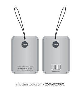 Garments Hang tag Design vector illustration template front and back views
