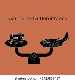 Garments or remittance concept design stock illustration